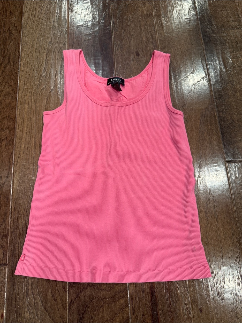 Ralph Lauren Bright Pink Ribbed Tank Top